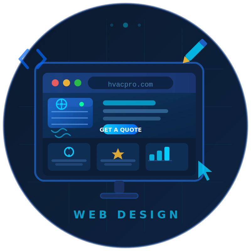 hvac web design icon